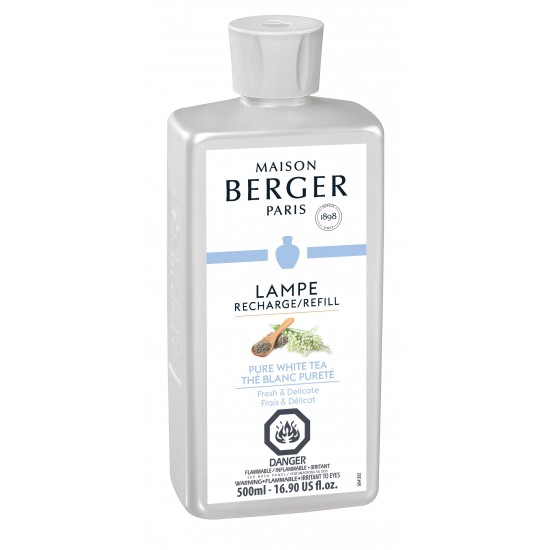 Maison Berger - Recharge Lampe Berger 500 ml - Thé Blanc Pureté